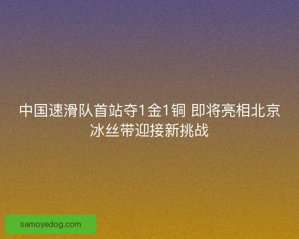 中国速滑队首站夺1金1铜 即将亮相北京冰丝带迎接新挑战