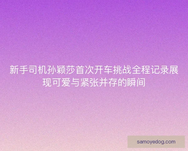 新手司机孙颖莎首次开车挑战全程记录展现可爱与紧张并存的瞬间